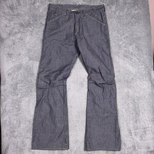 G Star Raw Jeans Mens 34x34 Comwood Bootcut Raw Denim Flap Pockets Baggy Skate